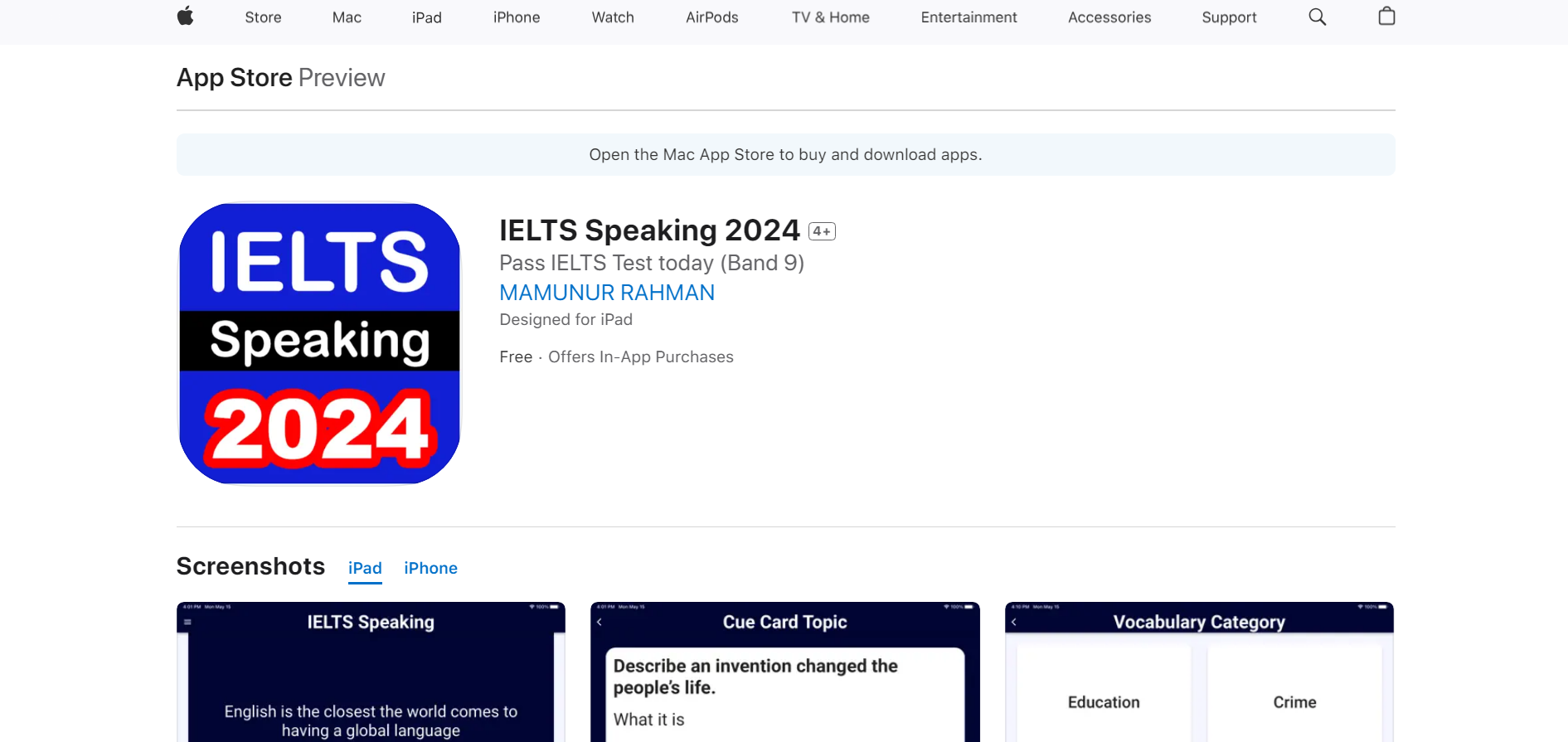 IELTS Speaking 2024